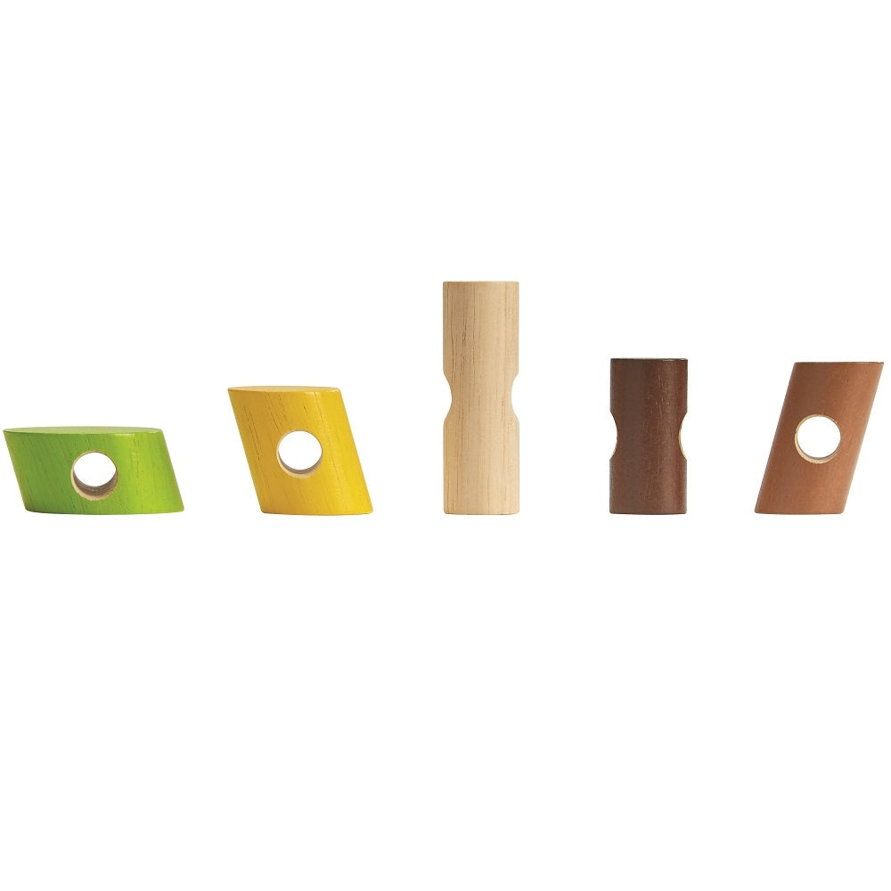 Plan Toys stapel en rijgspel 3 jr+ hout