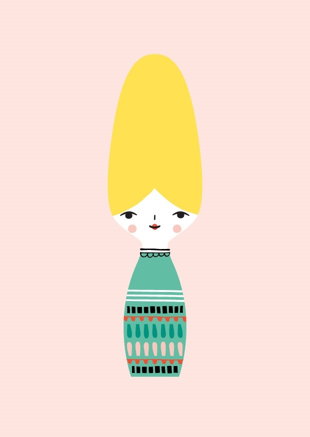 Petit Monkey ansichtkaart Miss Beehive