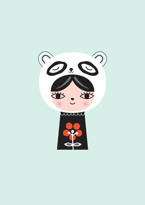 Petit Monkey ansichtkaart Miss Panda