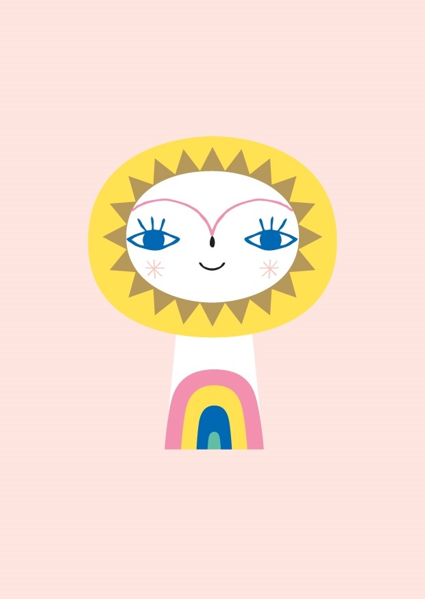 Petit Monkey ansichtkaart Mr Sun