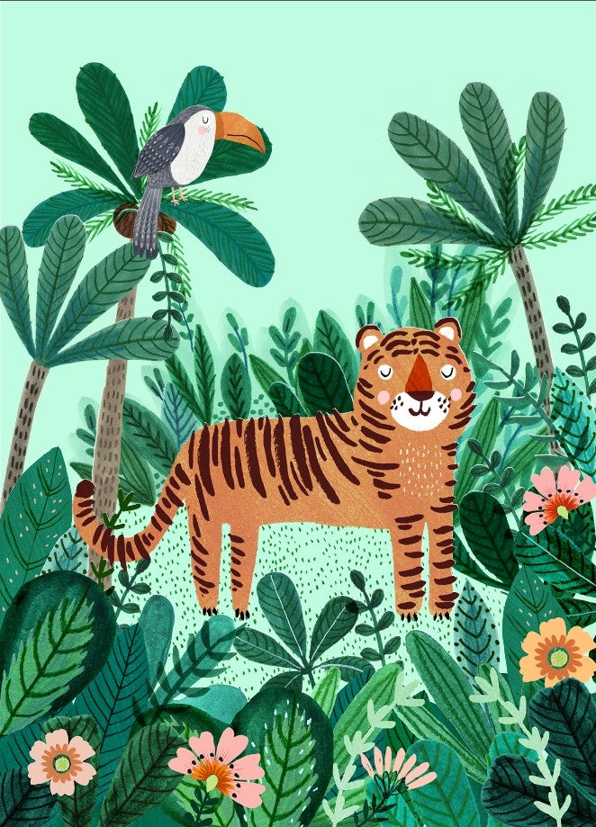 Petit Monkey ansichtkaart Tiger