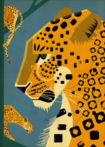 Dieter Braun poster Leopard blue 50 x 70 cm