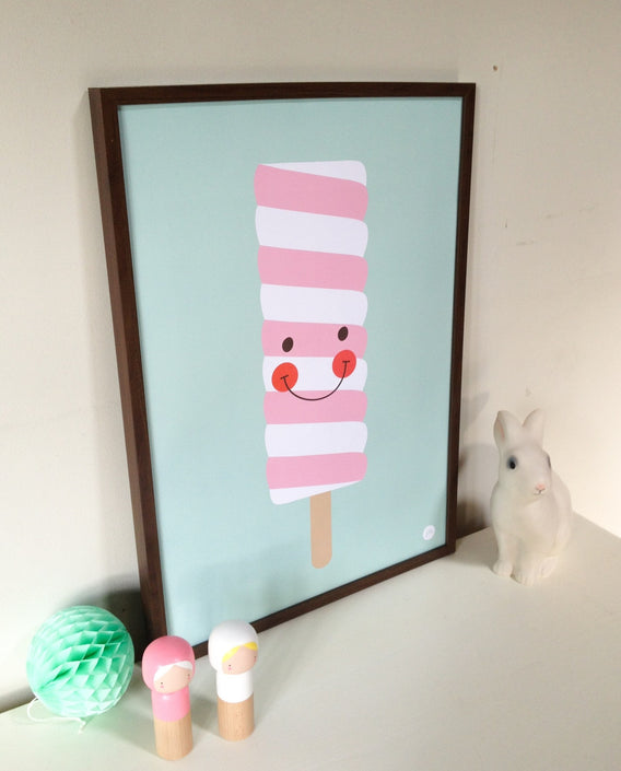 Petit Monkey poster twister softgreen 50 x 70 cm