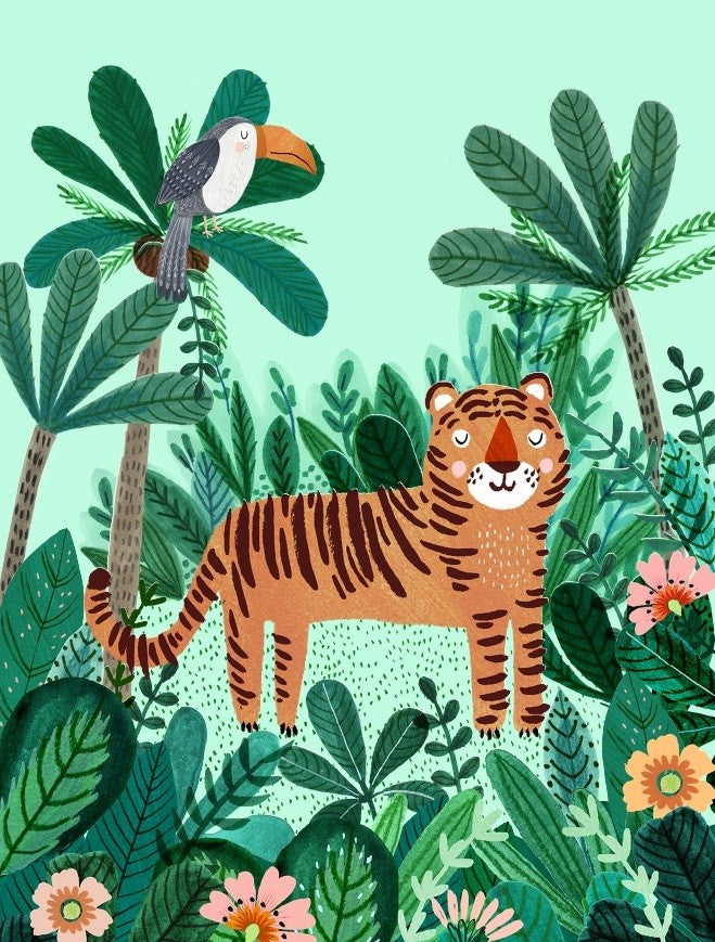Petit Monkey poster Tiger 50 x 70 cm