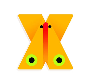 DJECO houten letter designed animal X