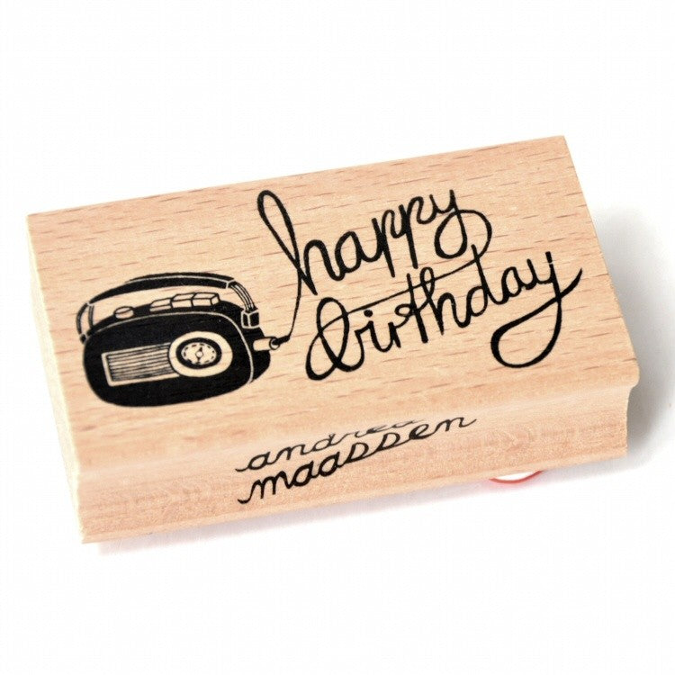 Andrea Maassen stempel happy birthday radio