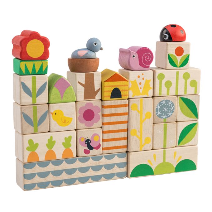 Tender Leaf Toys blokken garden 18 mnd+