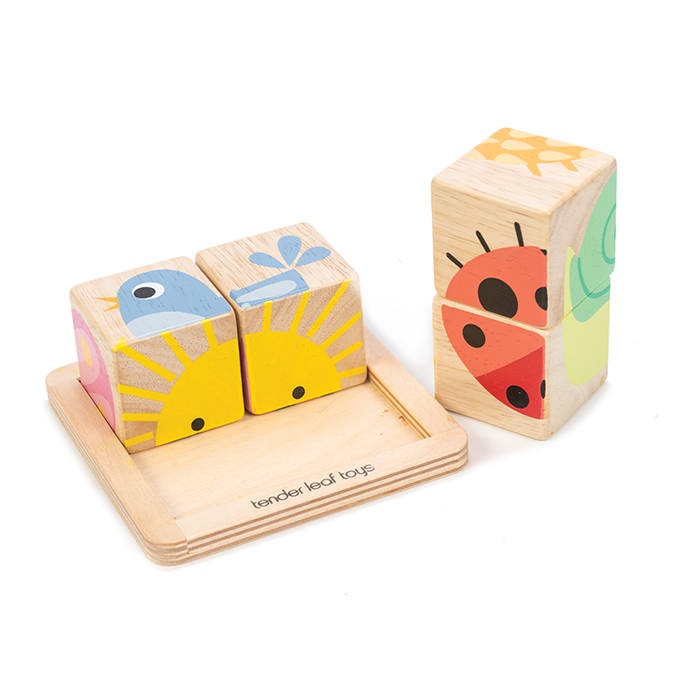 Tender Leaf Toys houten blok puzzel 18 mnd+ / 4 stks